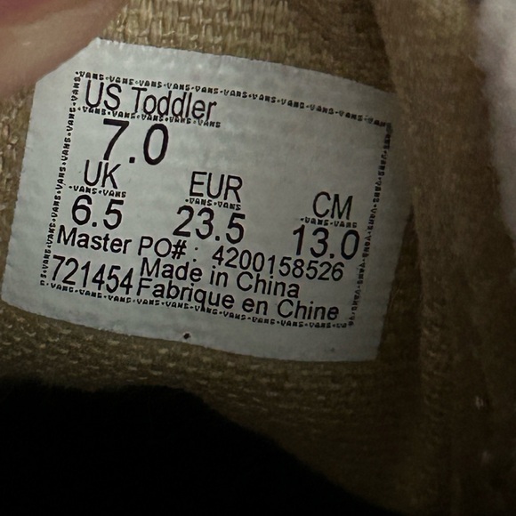 VANS Old Skool - Pink Gold and Black Glitter Colorway - size TODDLER 7 -721454 - Picture 4 of 6